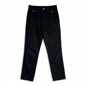 Banana Republic High Waisted Utility Straight Leg Cotton Pants Black Size 6